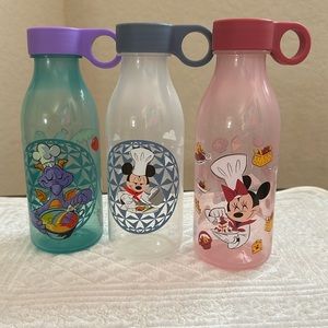 Disney Workd Food and Wine set of water bottles NWOT